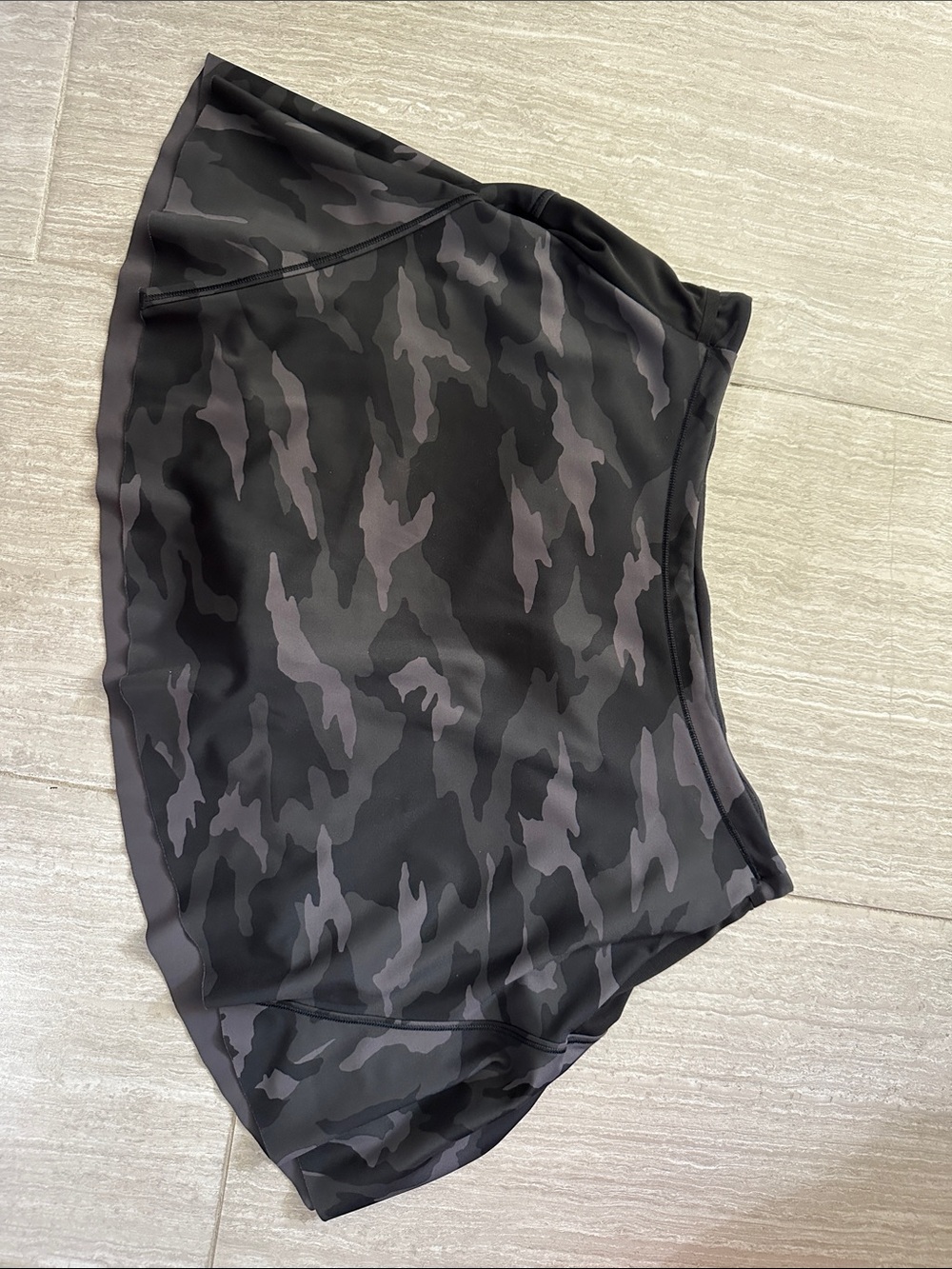 Athleta Black & Gray Camo Athletic Skort